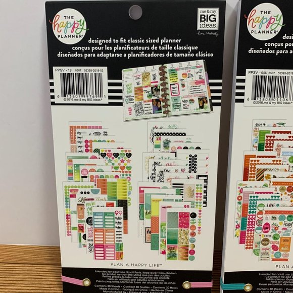 The Happy Planner Sticker Books Watercolor And Holidays Lot Of 2 - Picture 13 of 14